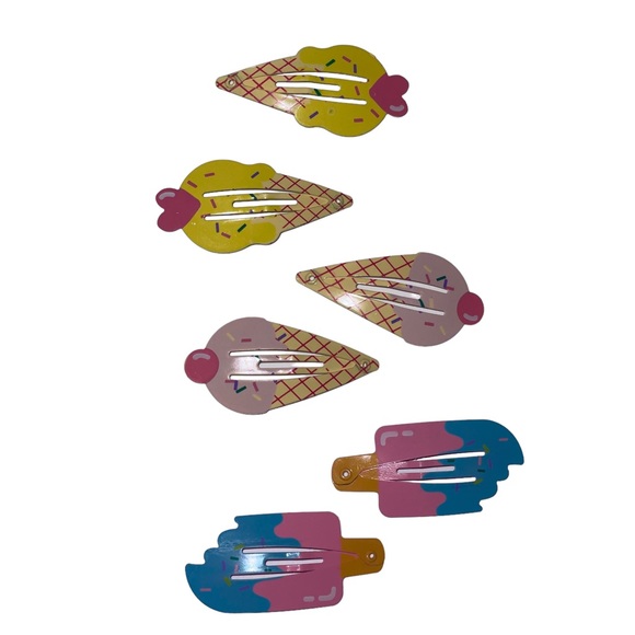 Set of 6 Icecream Hair Clips - Picture 3 of 4